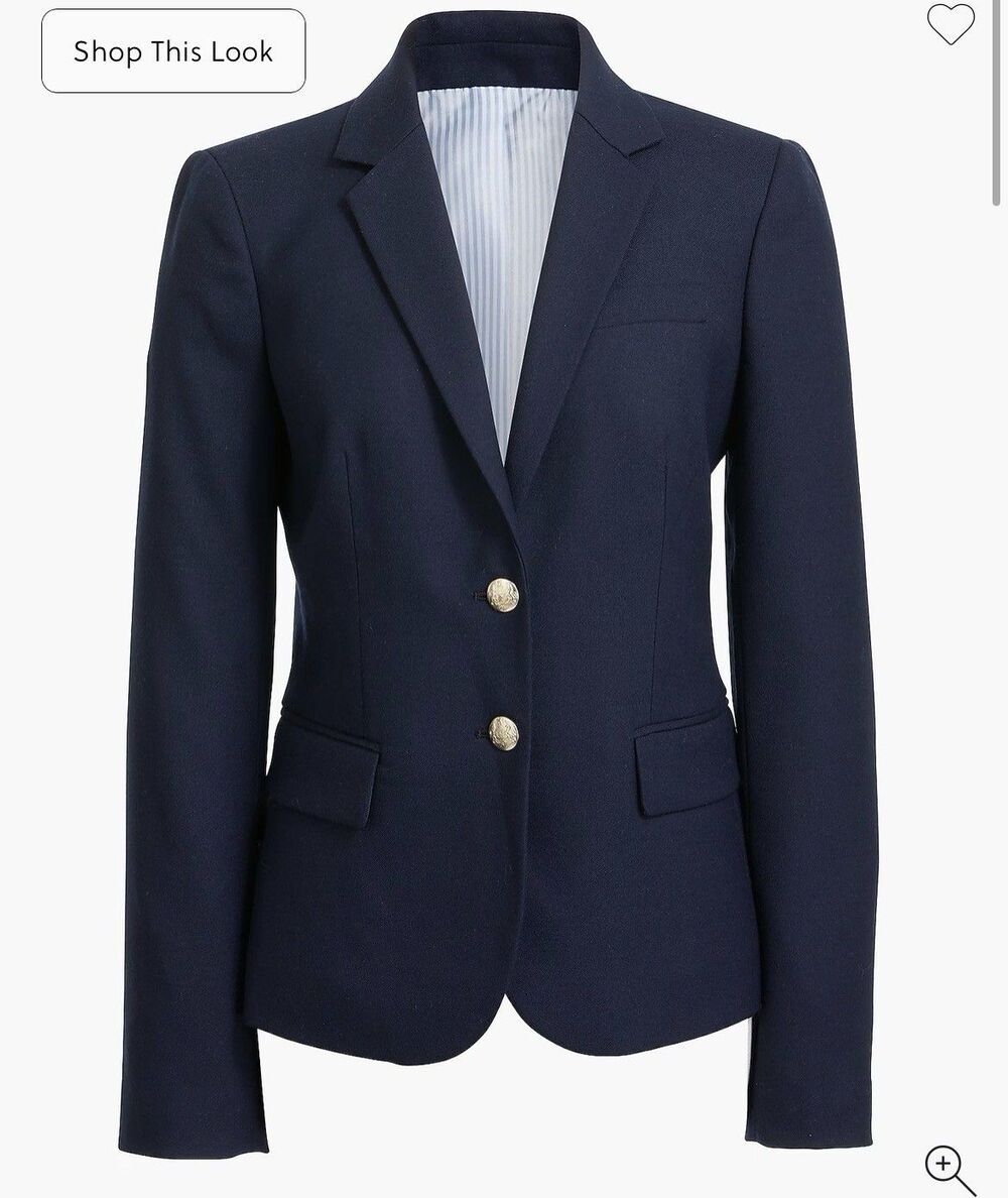J. Crew Schoolboy Blazer Women’s Size 14 Navy Blue Suit Jacket